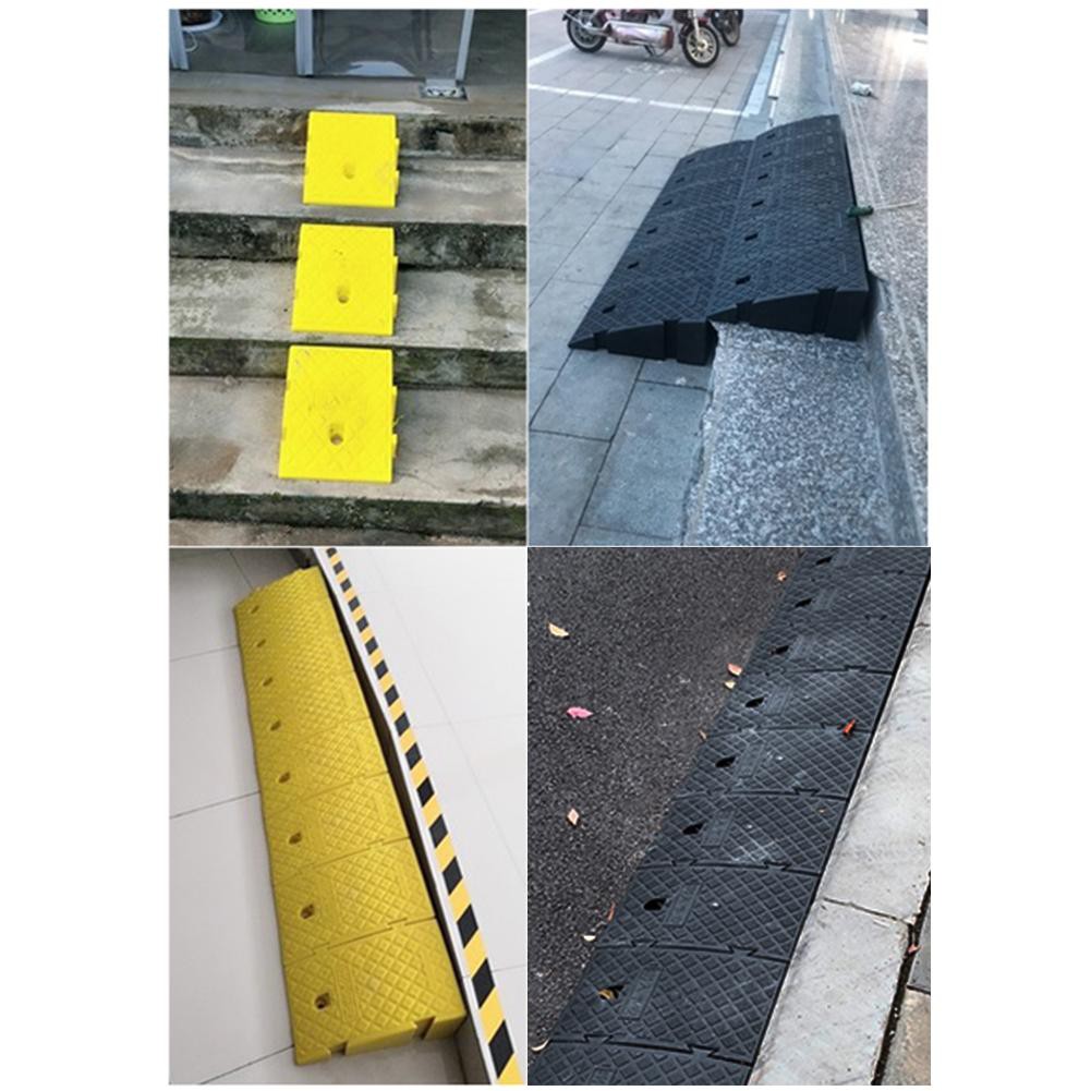 Angoily Curb Ramps for Driveway Hard Plastic Ramps for Low Cars Heavy Duty Threshold Ramp for Car Truck Scooter Bike Motorcycle 