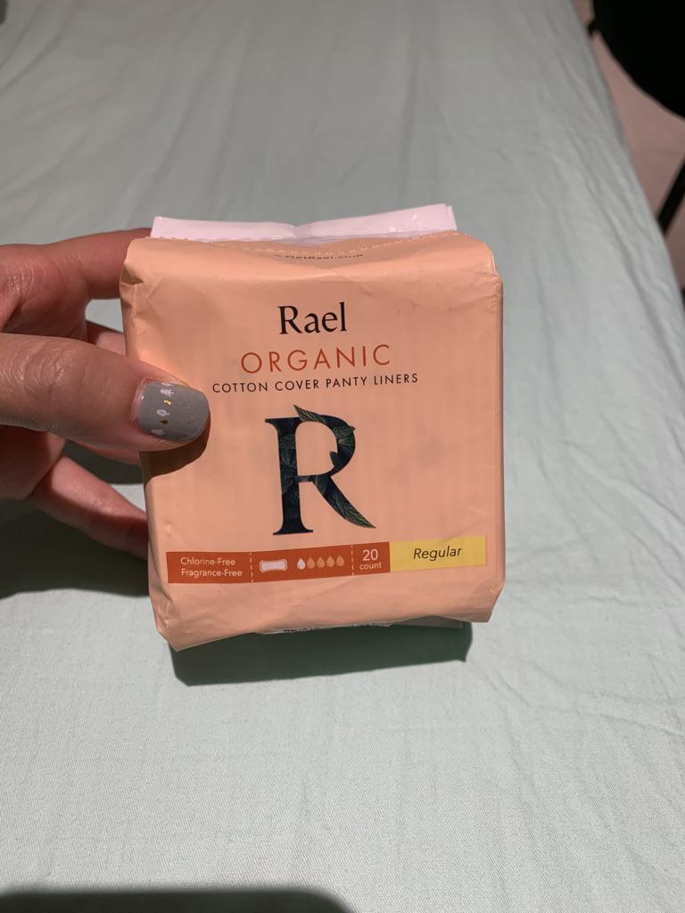 Rael Panty Liners with Certified Organic Cotton Cover Regular 20s