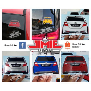 Sticker Kereta, Sticker Belakang Kereta Perodua Bezza 