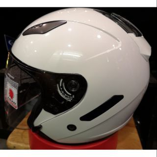Kyt Hellcat Plain White Gloss Open Face Helmet Shopee Singapore