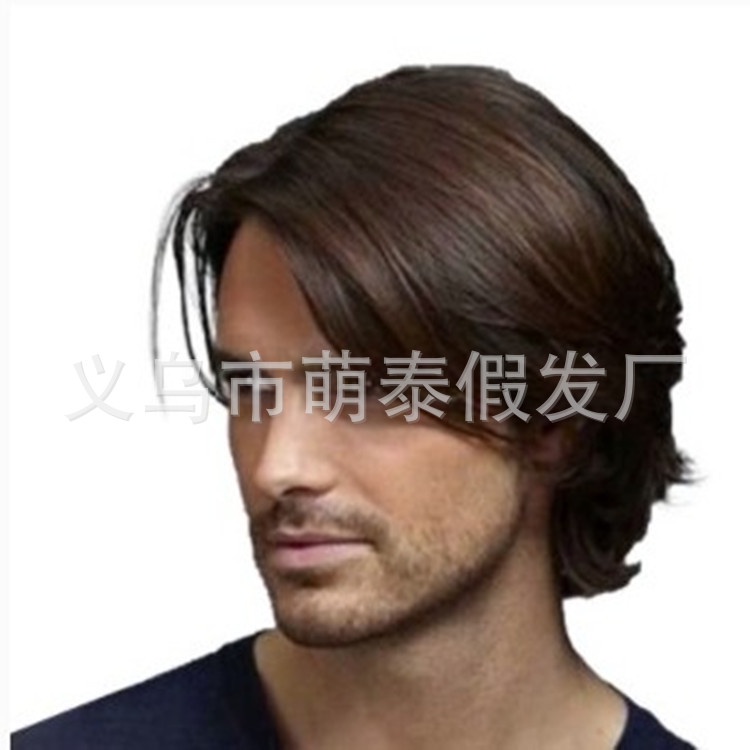 ✴◙New European and American male hair men s wigs micro-curly hair long male  hair wigs cosplay | Shopee Singapore