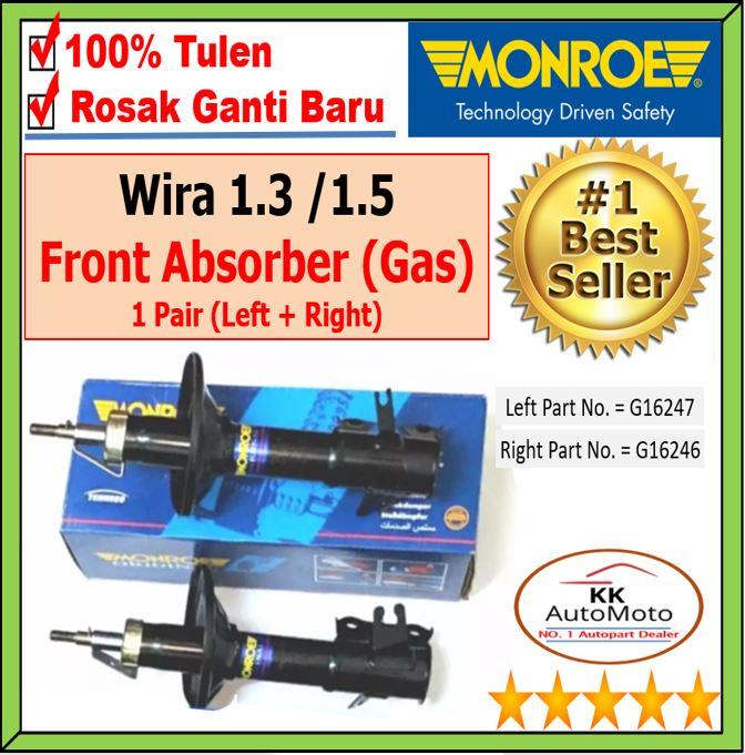 Monroe Front Shock Absorber Satria Wira 1 3 1 5 1 Pair Left Right G16247 G16246 Shopee Singapore