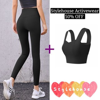 [SGLocalSeller] *Stylehouse Activewear Set Amber Sports Bra Top + Ashley Compression Yoga Workout Pants (MAKE IT A SET) #7