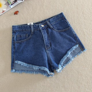 Celana Pendek Jeans Denim Wanita High Waist Warna Polos Celana Pendek Jeans Denim Wanita High Waist Warna Polos