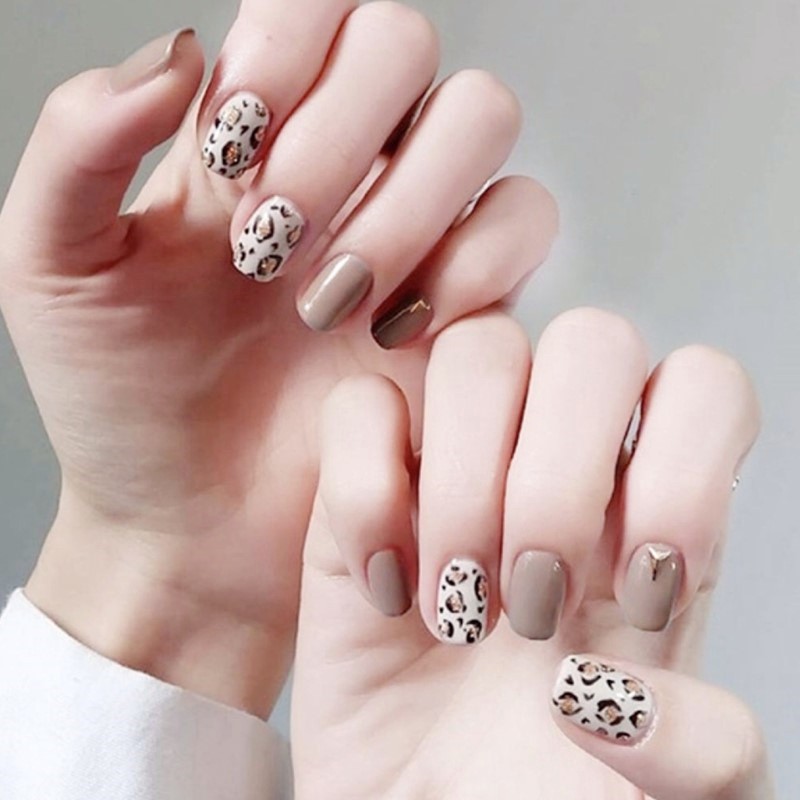 leopard nail stickers