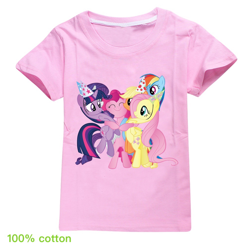 My Little Pony Cartoon pattern girls t shirt baby summer tops clothing |  Shopee Singapore