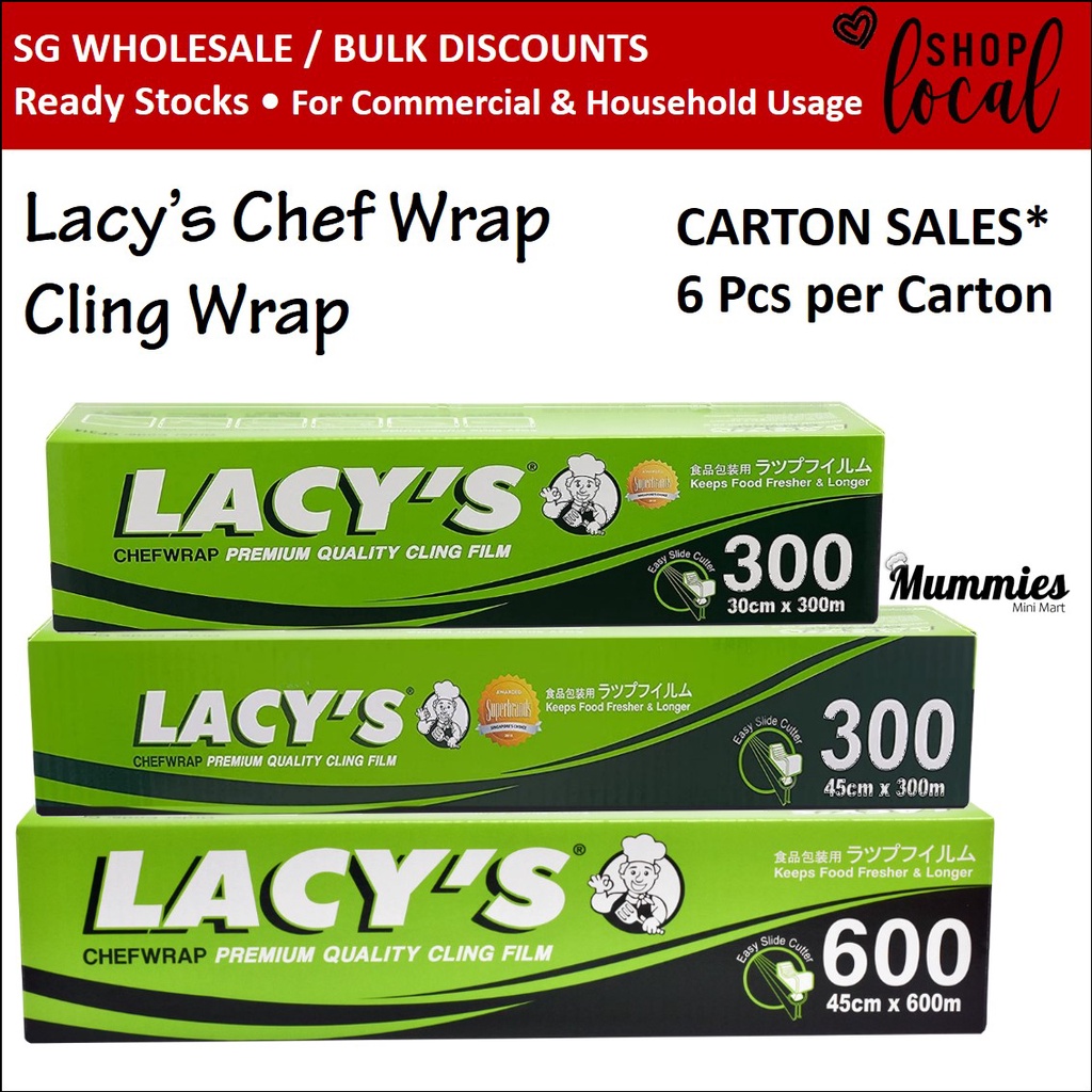 [SG WHOLESALE] Lacy's Cling Wrap with Slide Cutter 6 Per Carton