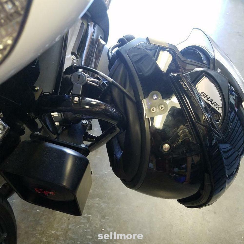 motorcycle helmet lock on bike