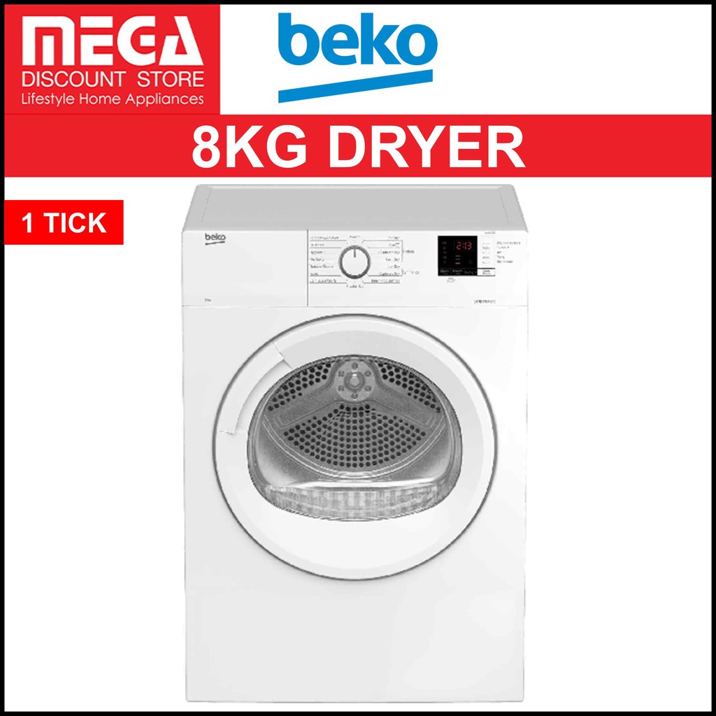 BEKO DA8012GA VENTED DRYER (8KG) Shopee Singapore