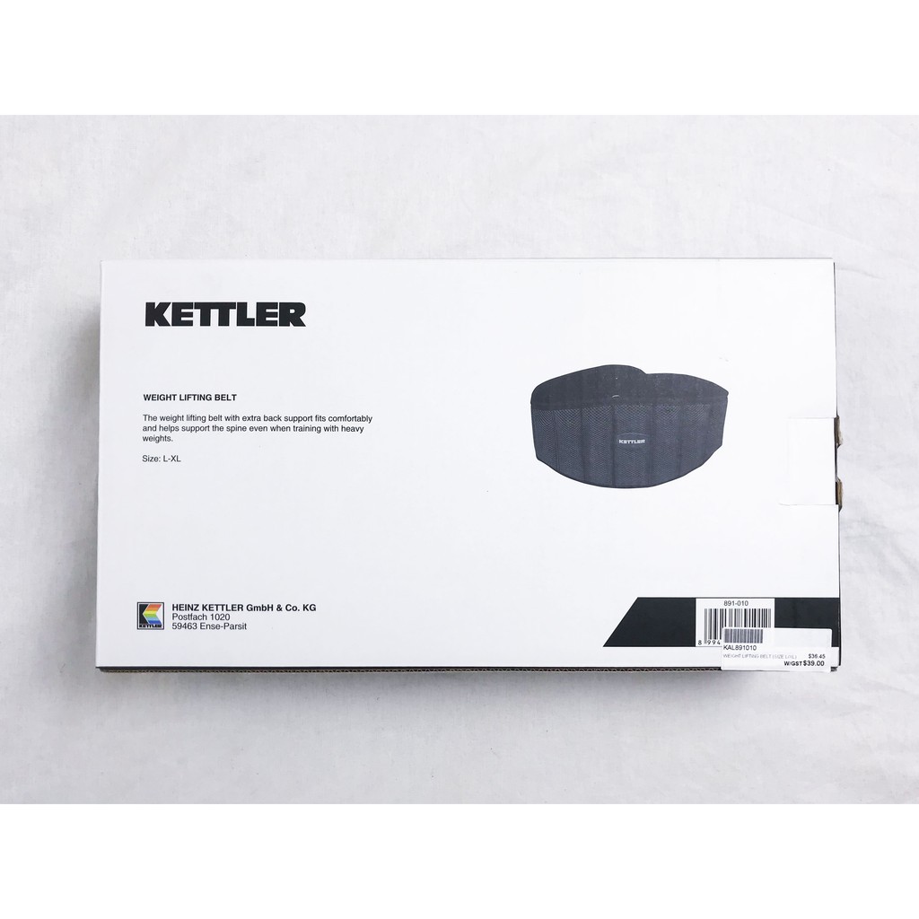 Kettler Kal 1010 Weight Lifting Belt Size L Xl Shopee Singapore