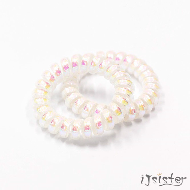 Mermaid Colors Telephone Cord Hair Tie Cute Korean 人鱼色电话线