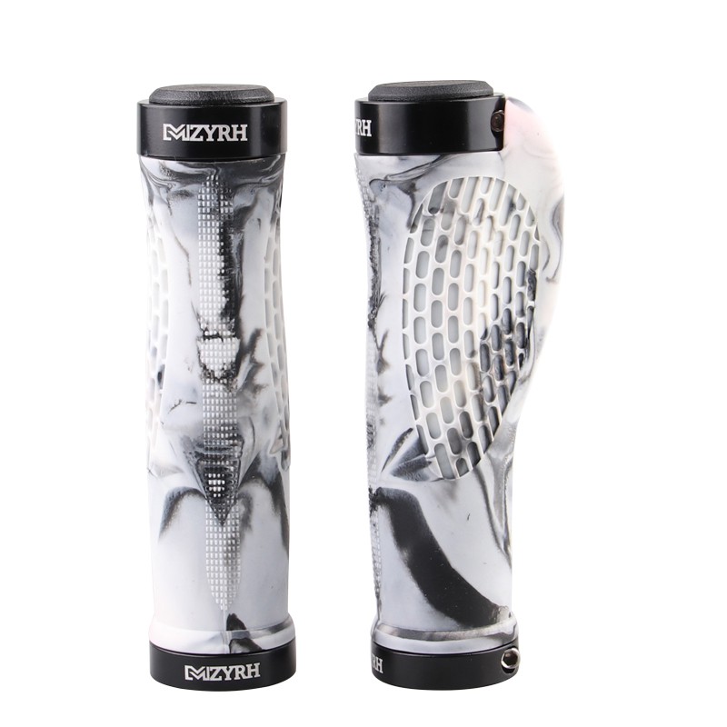 white bicycle handlebar grips