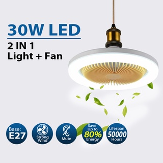 [SG Seller] 2 in 1 Multi Function E27 Fan Light Super Bright Super Cool For Bed Room Living Kitchen Toilets