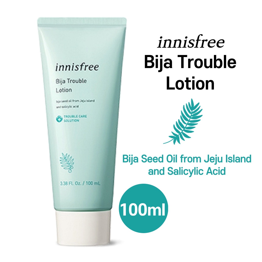 Innisfree Bija Trouble Lotion 100ml Moisturizer Troubled Skin Sensitive Face Skincare