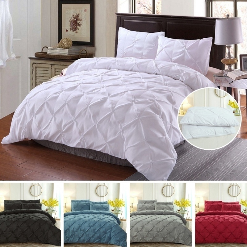Luxury Bedding Sets Pinch Pleat Duvet Cover Set Twin Queen King