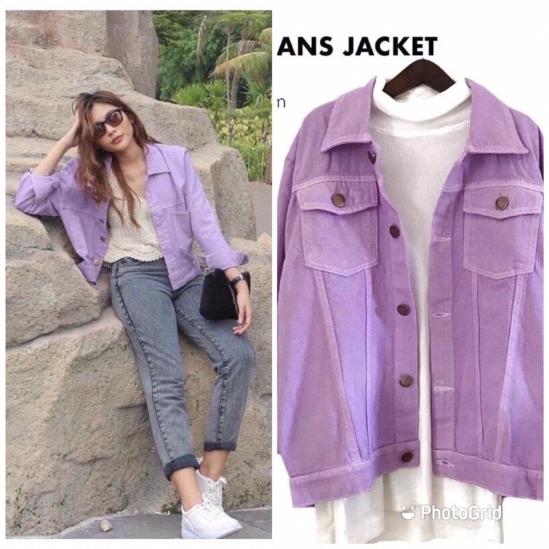 light purple denim jacket