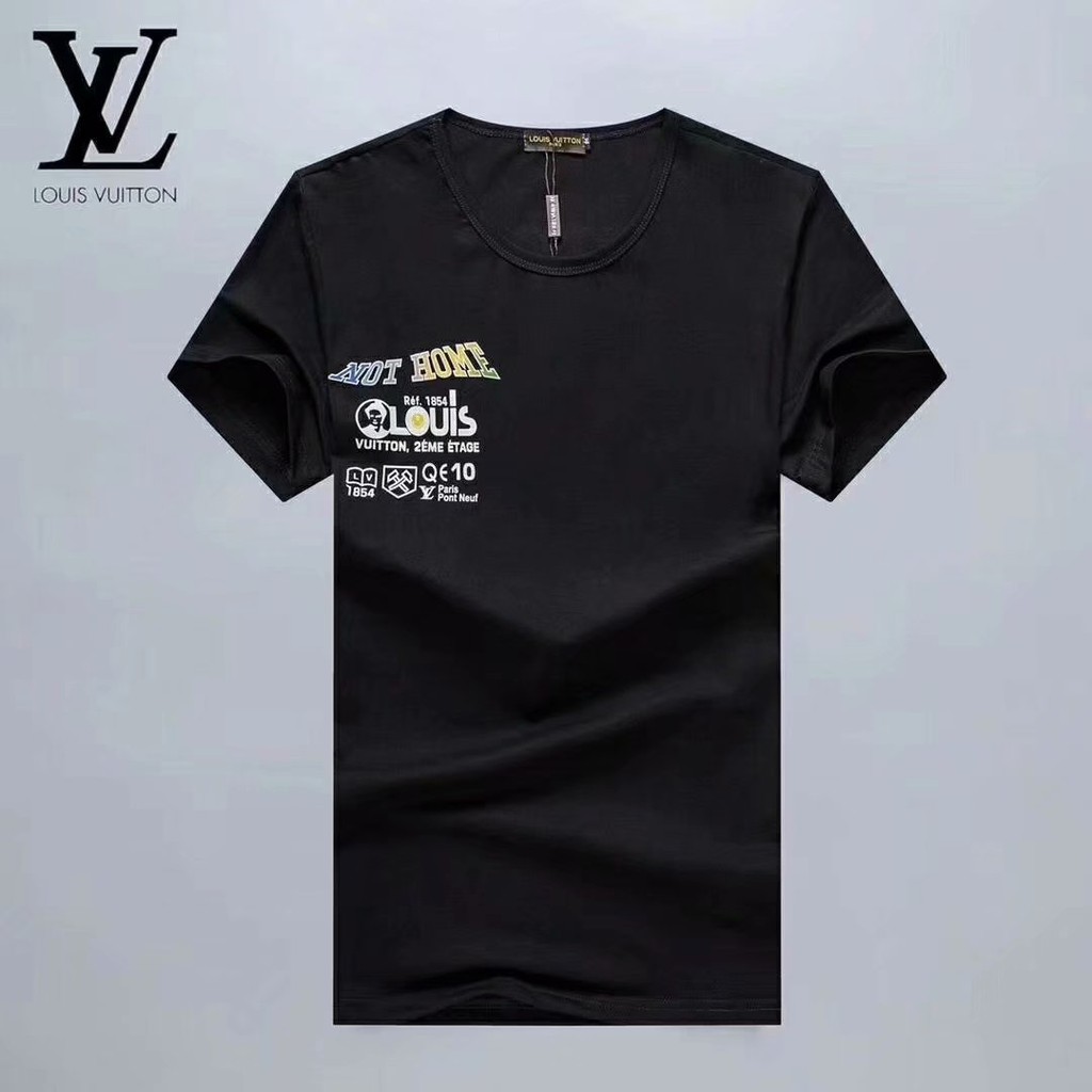 Louis Vuitton_ New T-shirt Men and Women Fashion Ins Trend Hip-hop Lv ...