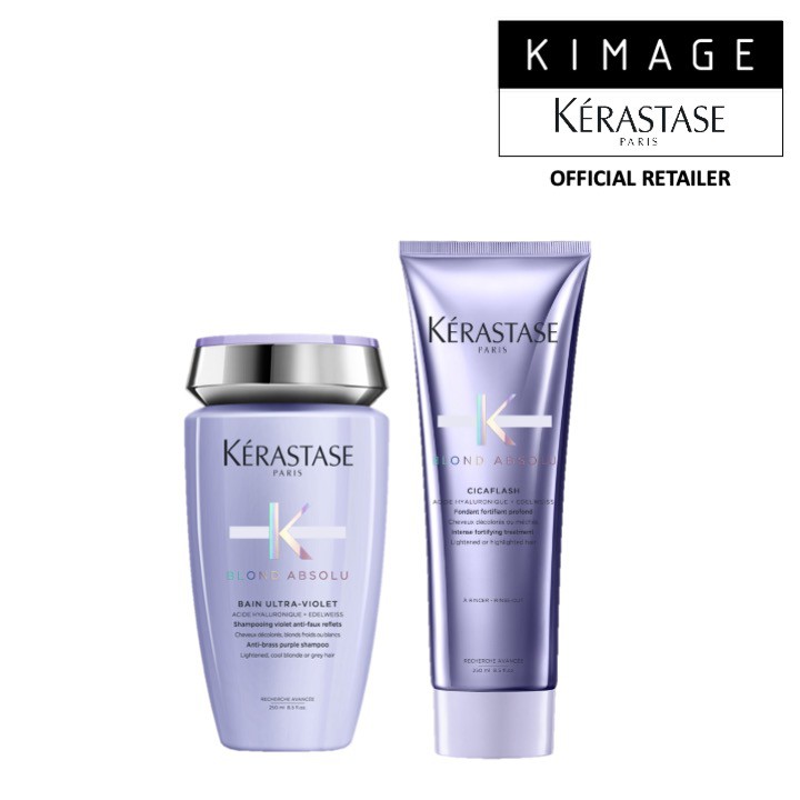 Kerastase Blond Absolu Kit Purple Shampoo Cicaflash Conditioner For Blonde Hair Shopee Singapore