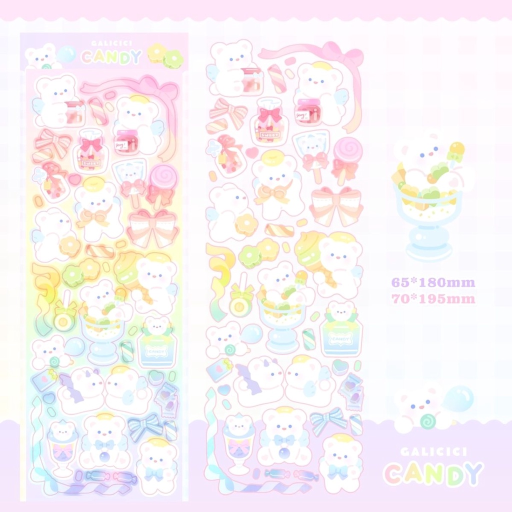 GaLiCiCi Sticker Original Little White Bear Series 1 Times|Candy ...