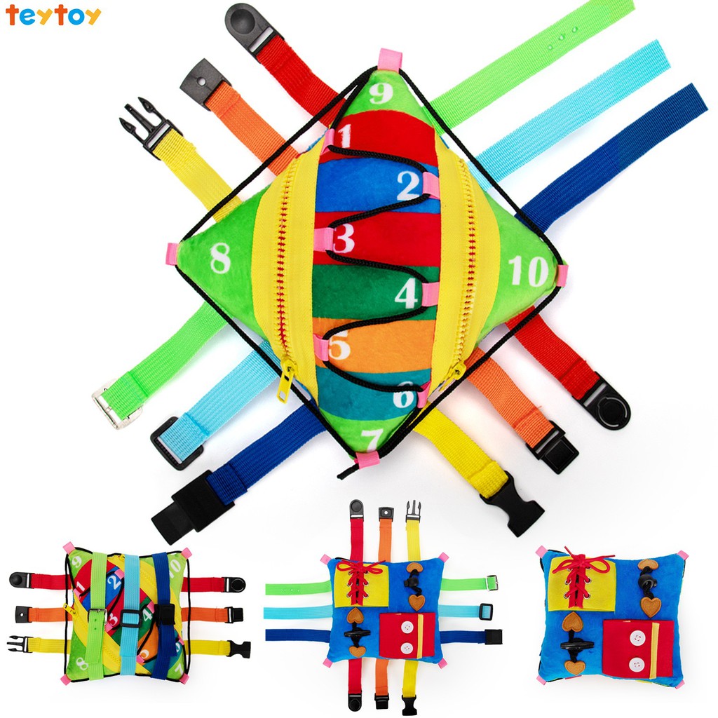 TEYTOY Buckle Toys Sensory Buckle Pillow Toy Activity for Children