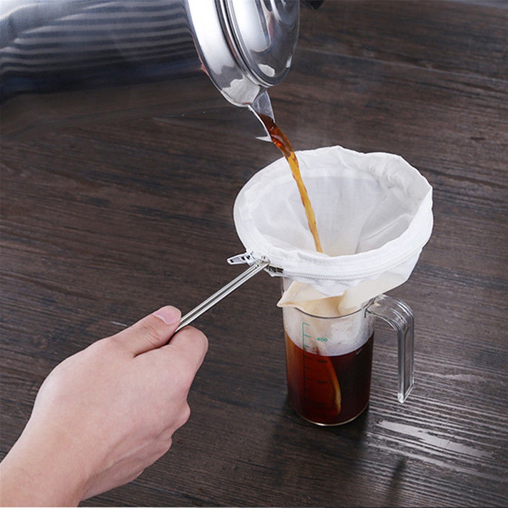 Double Coffee Sock Drip Stand with Reusable Coffee Sock Filters 