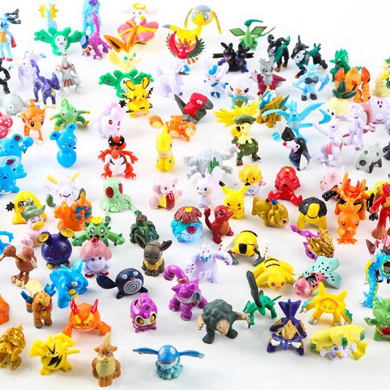 24 pcs assorted 48 120 non-repeating pokemon mini random pearl figure toys
