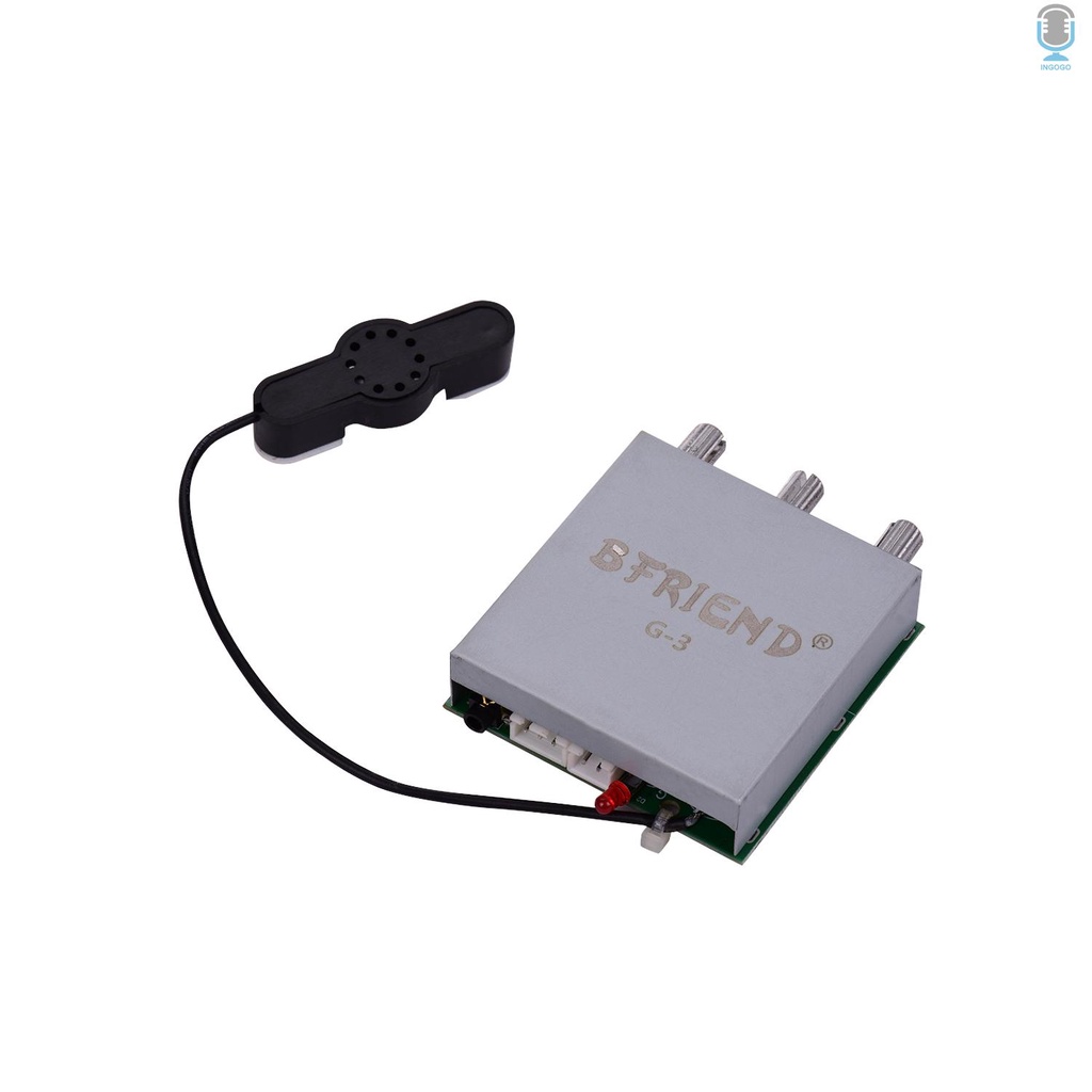 Acoustic Folk Classic Guitar Piezo Pickup Preamp Microphone Pickup Double Pick-up System with Microphone Volume Guitar V new729
