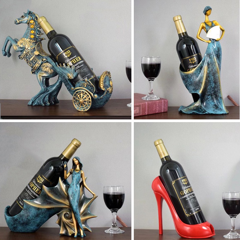 Red Wine Rack TV wine decoration creative restaurant hotel home