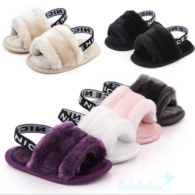 plush slide slippers