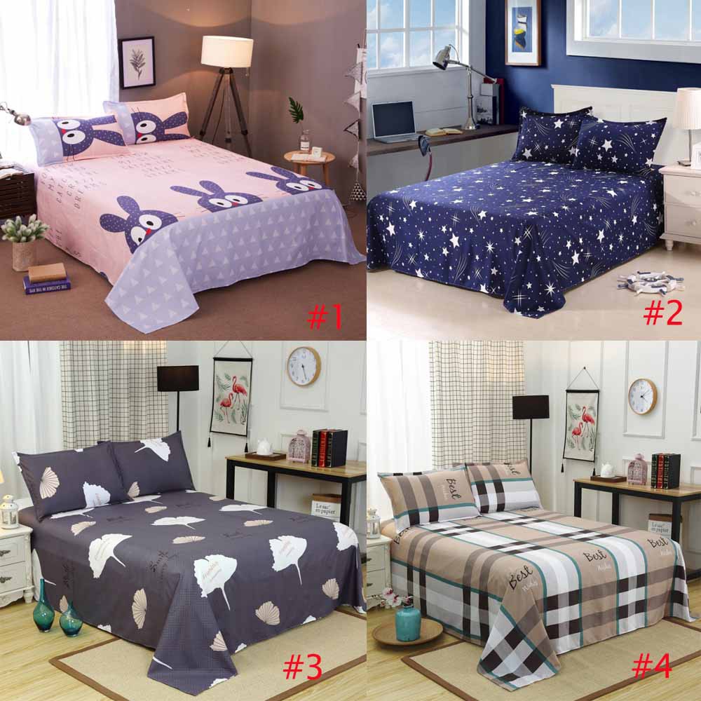 3 In 1 Bed Sheet With 2 Pcs Pillow Cover Cadar Single Queen Size Shopee Singapore