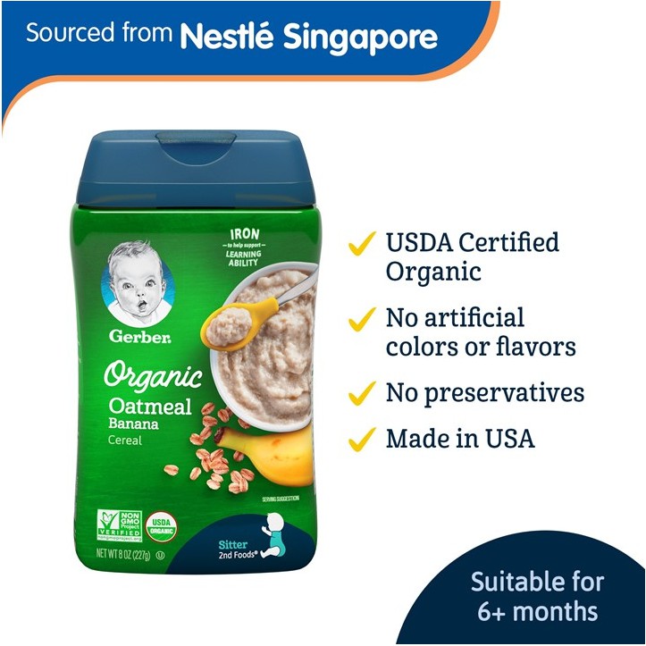 gerber organic oatmeal banana