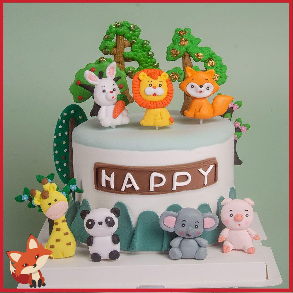 FAY Elephant Cake Toppers Resin Cupcake Topper Picks 3D Cake Decoration Zoo  Animal Cute Cartoon Fox Lion Panda Birthday Party Supplies Baby Showers  Safari Jungle | Shopee Singapore