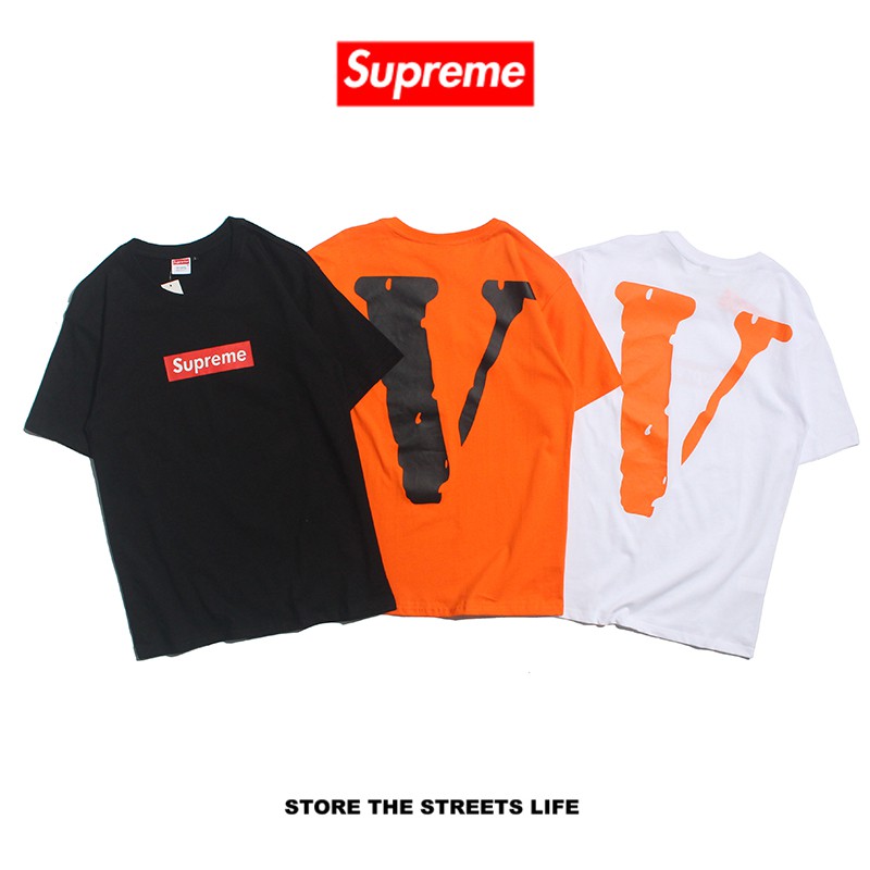 supreme box logo tee orange