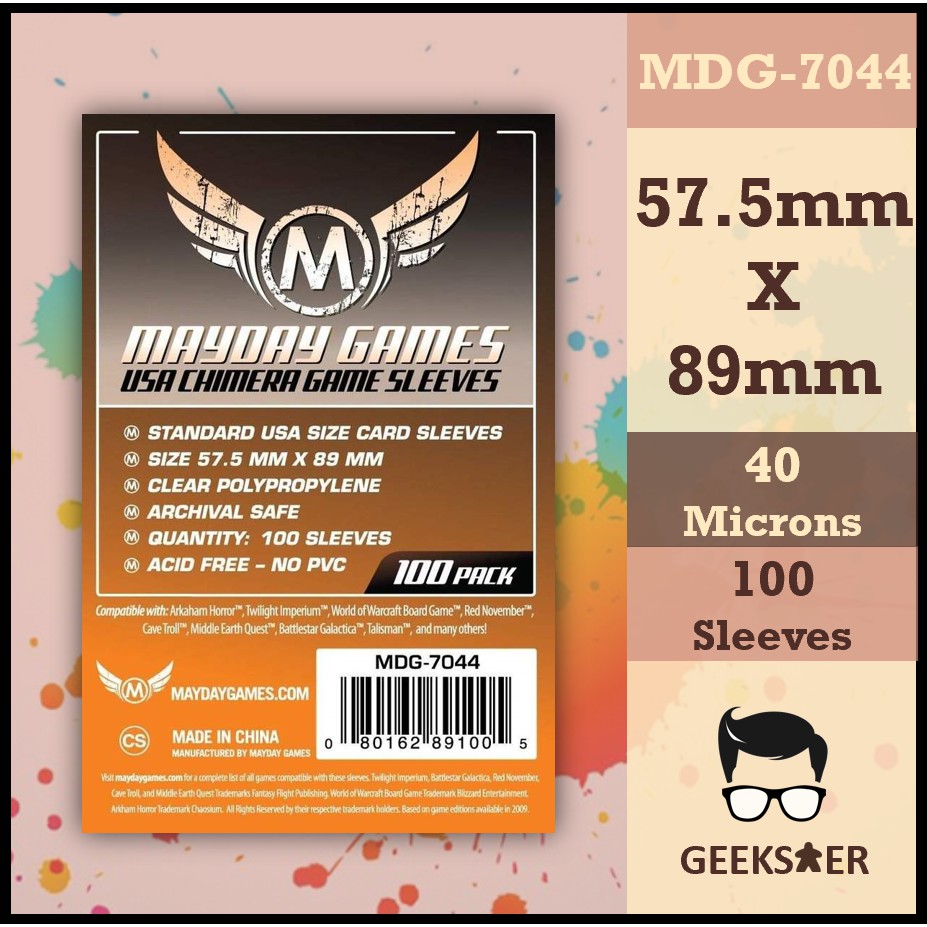 Mayday Card Sleeves Buy Card Sleeves 7078 Premium USA Chimera Game Sleeves 57.5 X 89 MM (50 Pack) (O Perfect Fit Card Sleeves