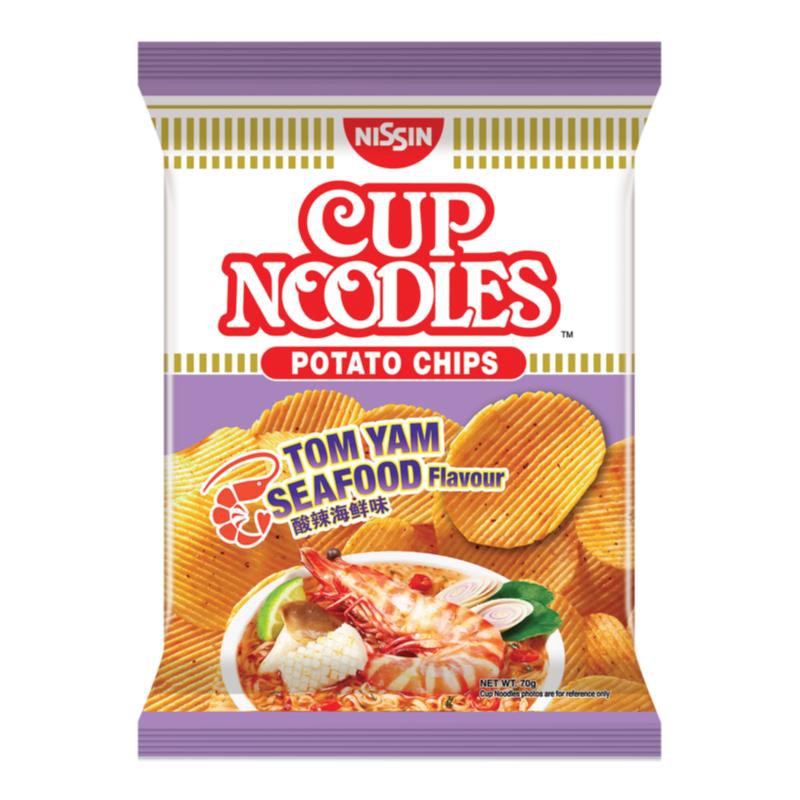 Nissin Cup Noodles Potato Chips Tom Yam Seafood 70g [Japanese] Shopee