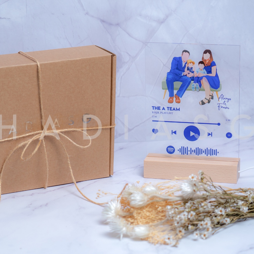 [SG Seller] 100 Personalised Spotify Music Plaque Gift Box (Basic