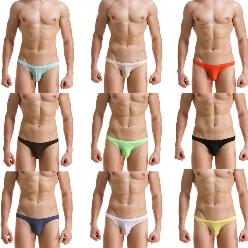 Image of Summer ice silk briefs Low waist sexy slim underwear 10 colors