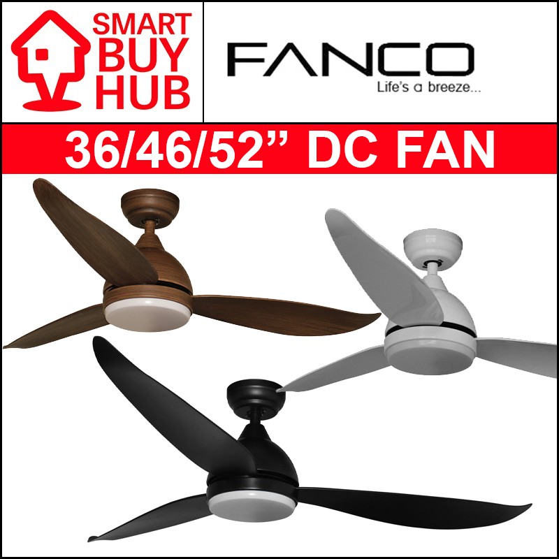 FANCO 36"/46"/52" BSTAR DC CEILING FAN WITH REMOTE & LIGHT Shopee Singapore