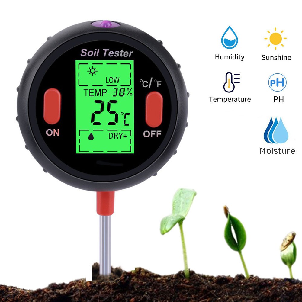 Digital Soil Tester Meter 5 in 1 PH Soil Moisture Meter Soil Test Kit Shopee Singapore