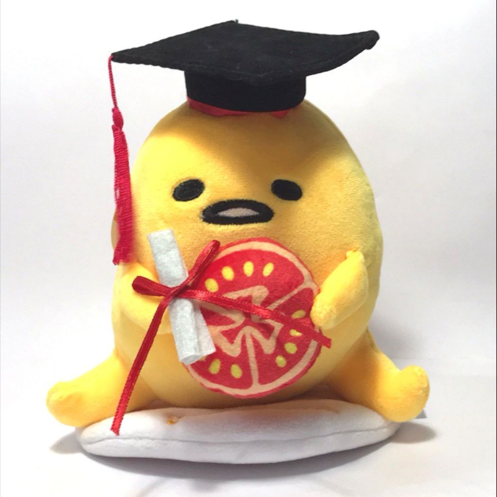 gudetama graduation plush