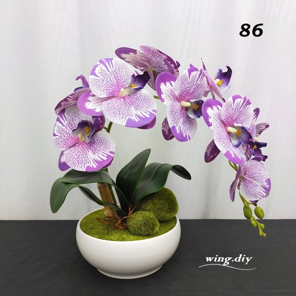 ARTIFICIAL 3D LATEX FLOWER ORCHID WITH POT (ONE SET)/TIRUAN 3D LATEX ...