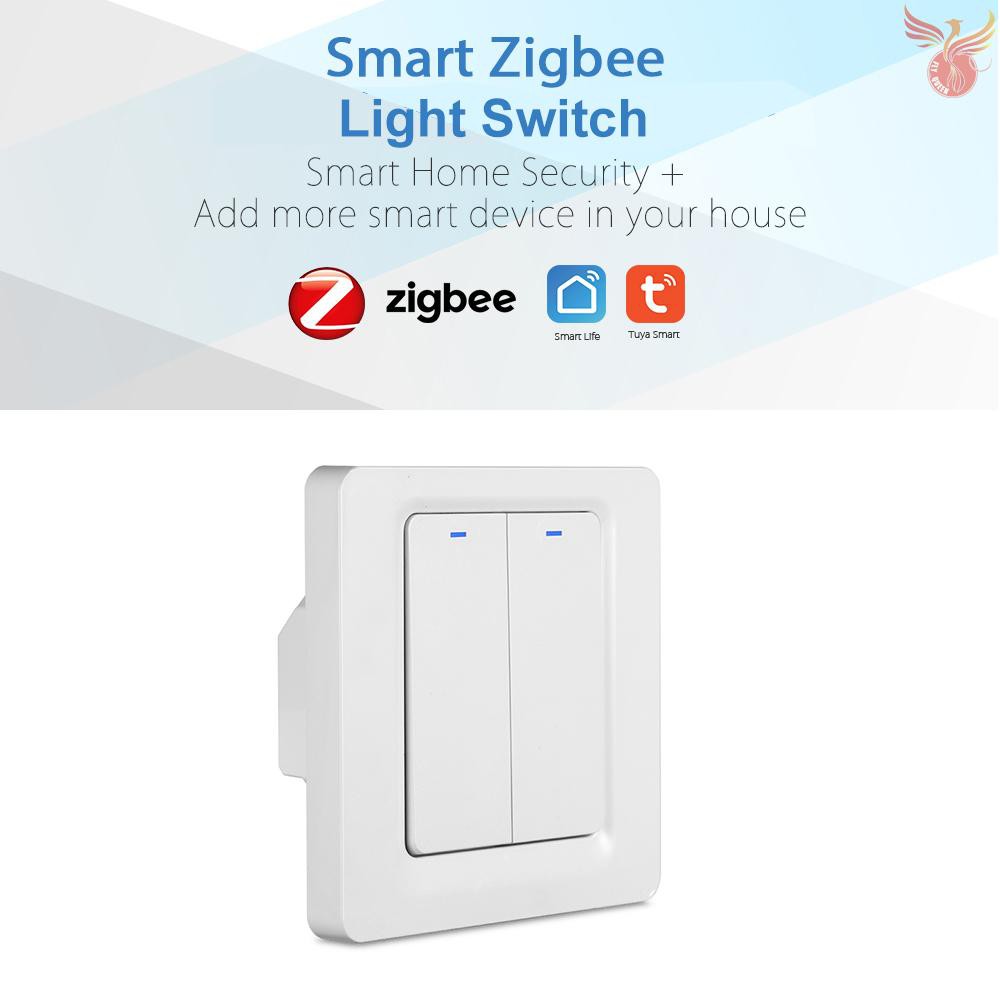 Zigbee Smart Light Switch Push Button Smart Life Tuya App Remote Control Wall Switch Compatible With Alexa Google Home For Voice Control Shopee Singapore