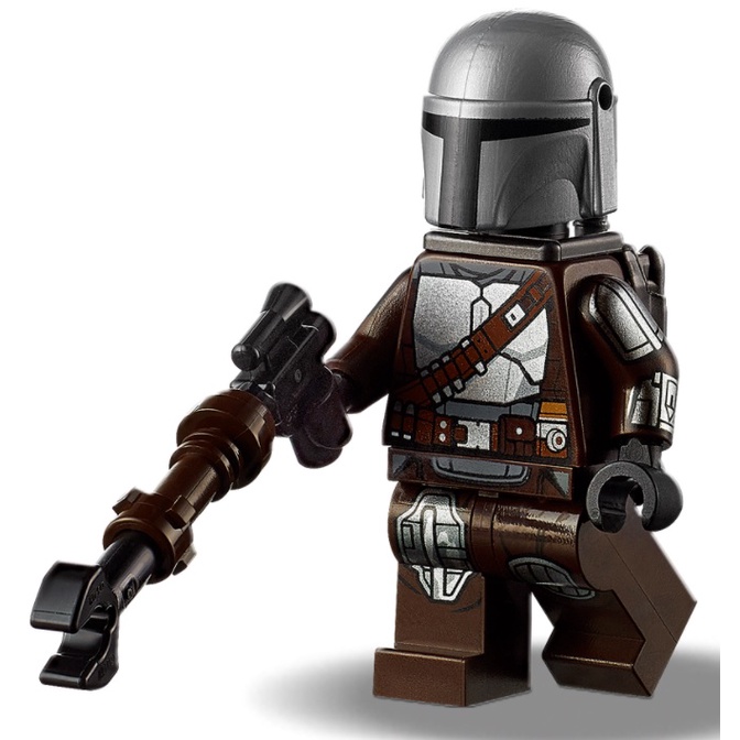 Original Lego Star Wars - The Mandalorian (Din Djarin) Silver Beskar ...