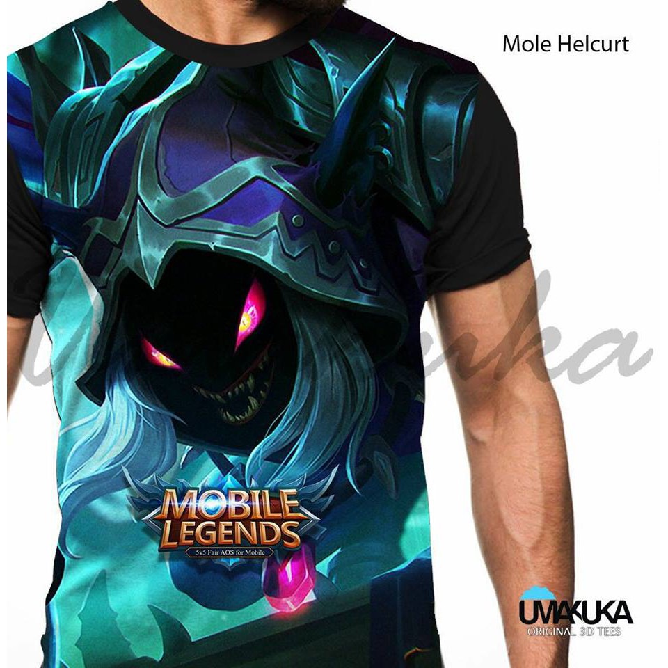 Ml Helcurt T Shirt 3d T Shirt Character Mobile Legends Full Print Umakuka Original Cheap Unique Shopee Singapore