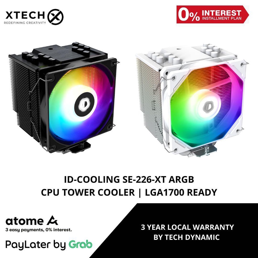 ID-COOLING SE-226-XT ARGB CPU TOWER COOLER LGA1700 | Shopee Singapore