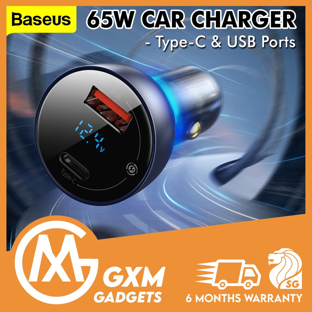baseus car charger 65w