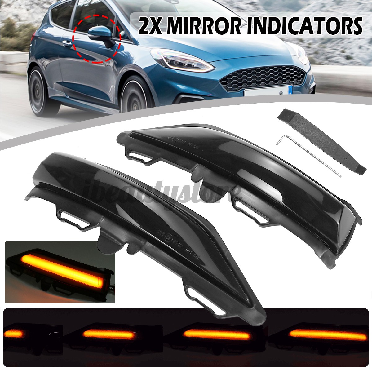 ford fiesta wing mirror indicator cover