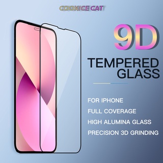 Full Coverage For iPhone14 13 pro Max 12 Pro 11 X XS max 8 7 Plus Mini 9H Clear HD Tempered Glass 9D Film Screen Protector