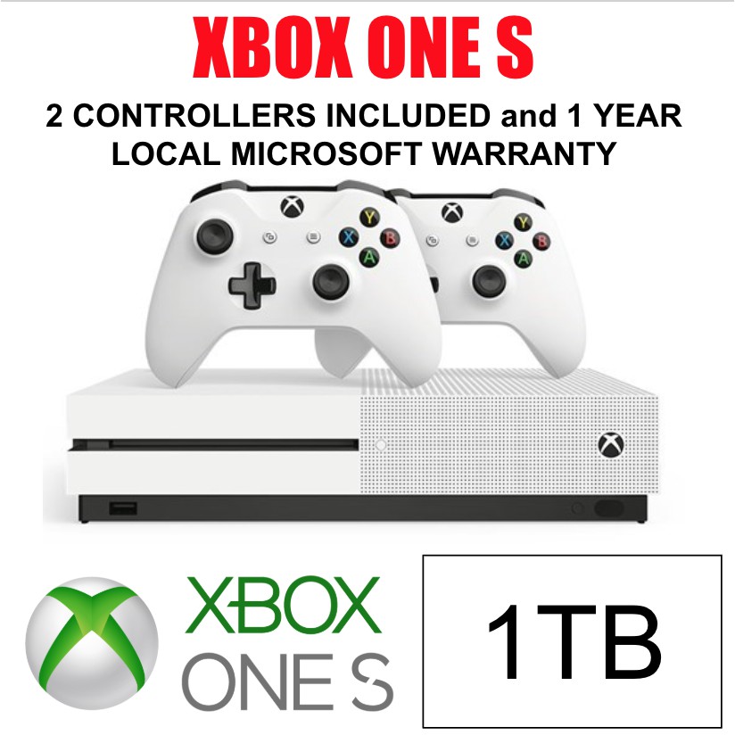 Xbox One S 1tb 12 Month Local Warranty 2 Controllers Provided Shopee Singapore