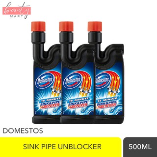 Domestos Sink Pipe Unblocker 500ml Bundle Of 2 Toilet